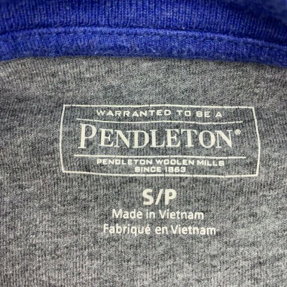 Pendleton Light Sweatshirt Men Size S Blue Cotton Long Sleeve Crew Neck Pullover - Picture 7 of 9